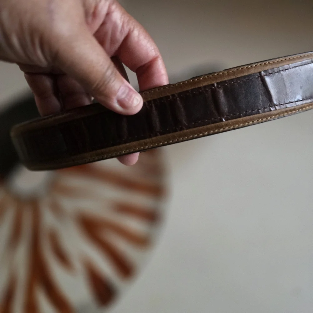 Resistol Brown Leather Men's Belt Size 38